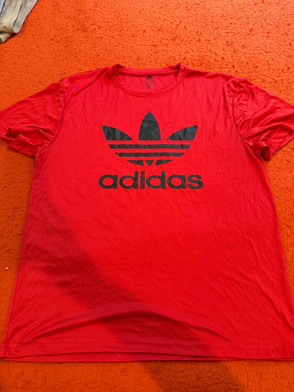 Men's Adidas Red Classic Logo Shirt